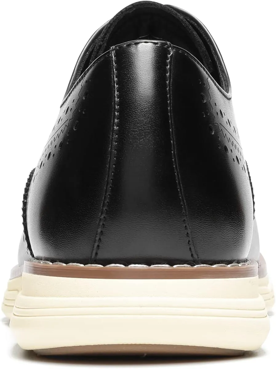 Bruno Marc Men's Crossflex Dress Sneakers Wingtip Derby Casual Oxford Formal Shoes