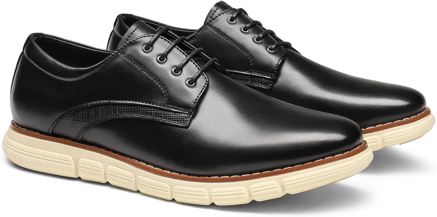 Bruno Marc Men's Crossflex Dress Sneakers Wingtip Derby Casual Oxford Formal Shoes