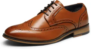 Bruno Marc Men's Lace Up Soft Cap-Toe Formal Dress Shoes