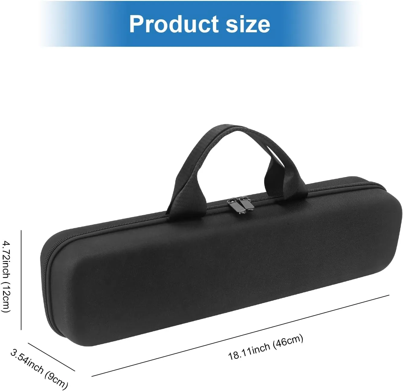 Buwico Hard Travel Case for Dyson Airstrait Straightener, Portable Storage Bag for Dyson Airstrait Straightener (Only Case, Black) (Black)