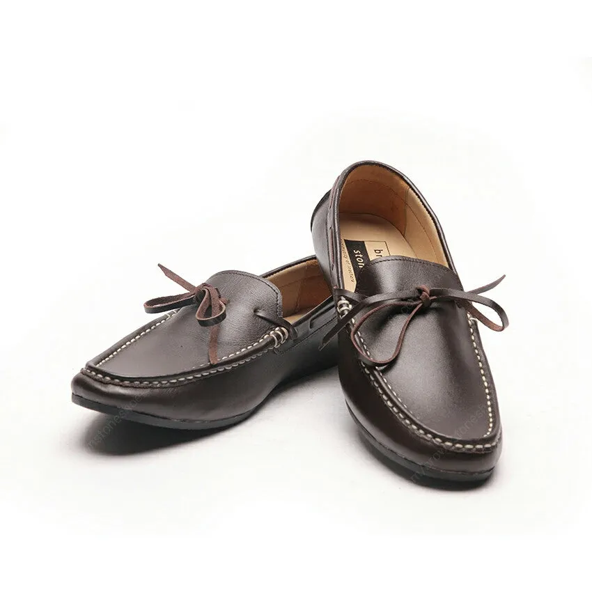 Casualist Lace Leather Loafer Soft Dark Brown