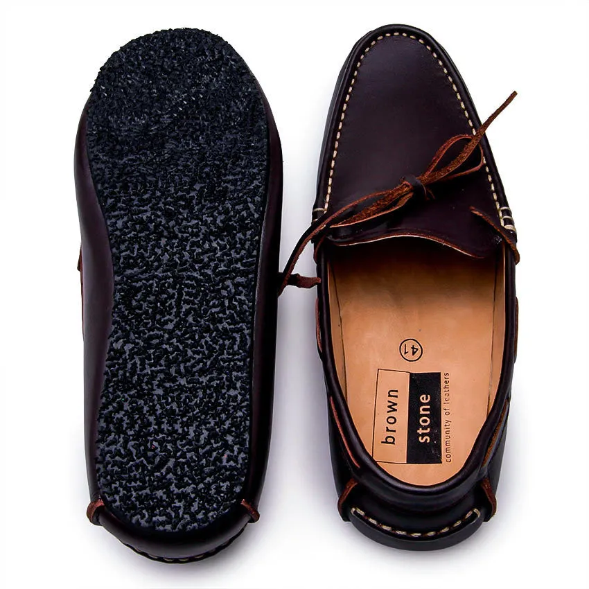 Casualist Lace Leather Loafer Soft Dark Brown