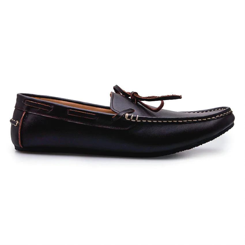 Casualist Lace Leather Loafer Soft Dark Brown