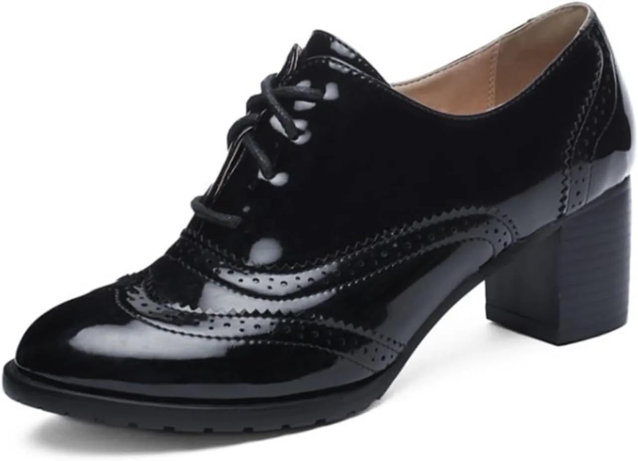 Chunky Heel Women's Wedges Retro Pointed Toe Shoes for Casual and Vacation Comfortable Slip Footwear