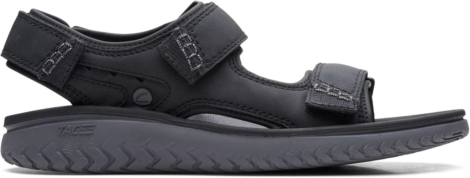 Clarks Men's Wesley Bay Flat Sandal, AD Template Size