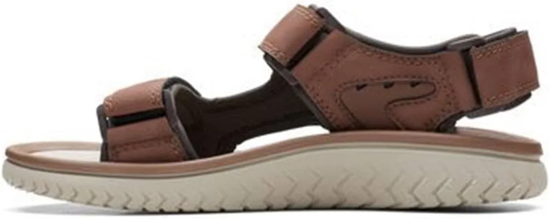Clarks Men's Wesley Bay Flat Sandal, AD Template Size