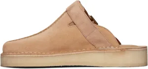 Clarks Trek Mule Suede Flat, 8, Brown