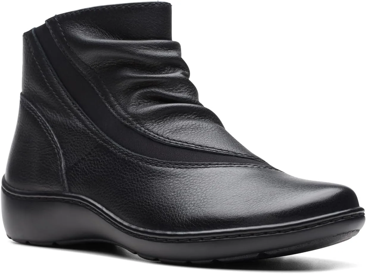 Clarks Unisex Cora Derby Sneaker, Black Leat, 0 US Women