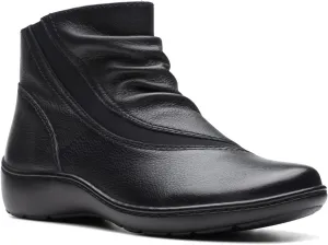 Clarks Unisex Cora Derby Sneaker, Black Leat, 0 US Women