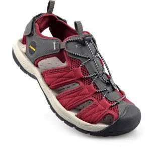 Closed Toe Hiking Sandals for Women Sport Sneaker Sandal Outdoor Red Female Lace-up Water Shoes Size 6-10