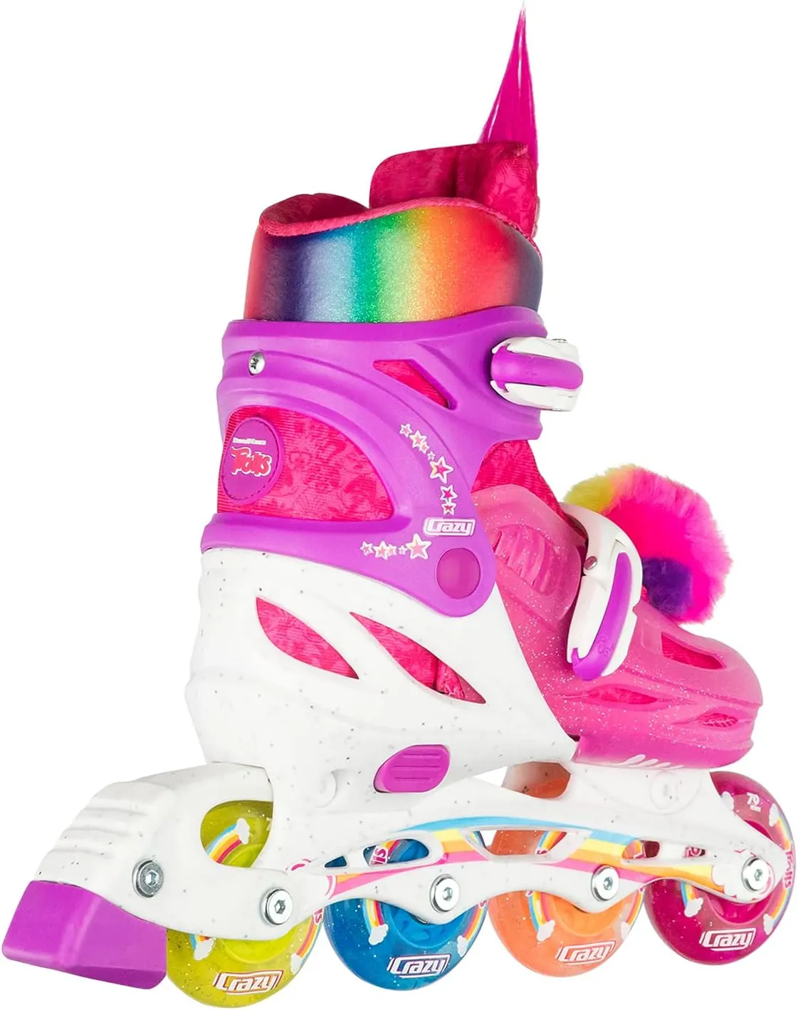 Crazy Skates Adjustable Inline Skates Adjusts to fit Across Four Show Sizes