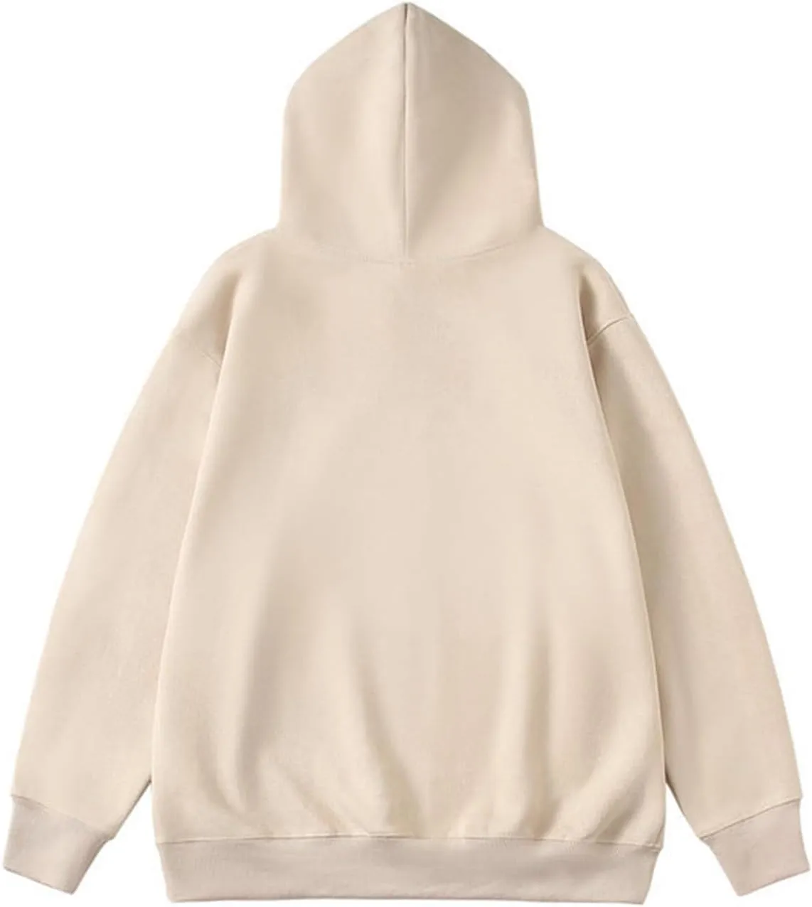 Ctreela Plain Basic Unise Hooded Sweatshirt Loose Long Sleeve Hoodie Women Men Adult Teen Pullover Solid Shirt with Pocket