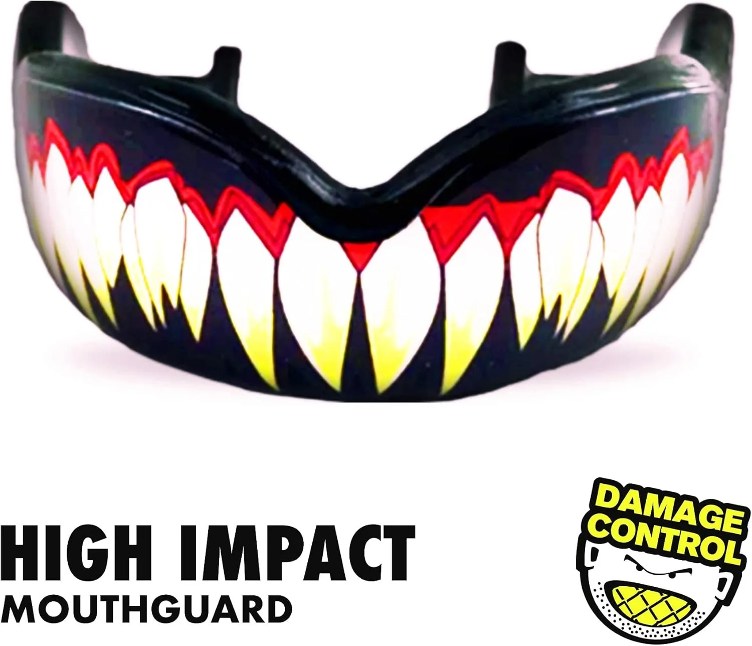 DAMAGE CONTROL High-Impact Mouth Guard – Sports Mouthguard for Boxing, Football, Hockey, Lacrosse & Basketball, Protects Teeth & Jaw, Protective Mouthpiece for Adults & Youth