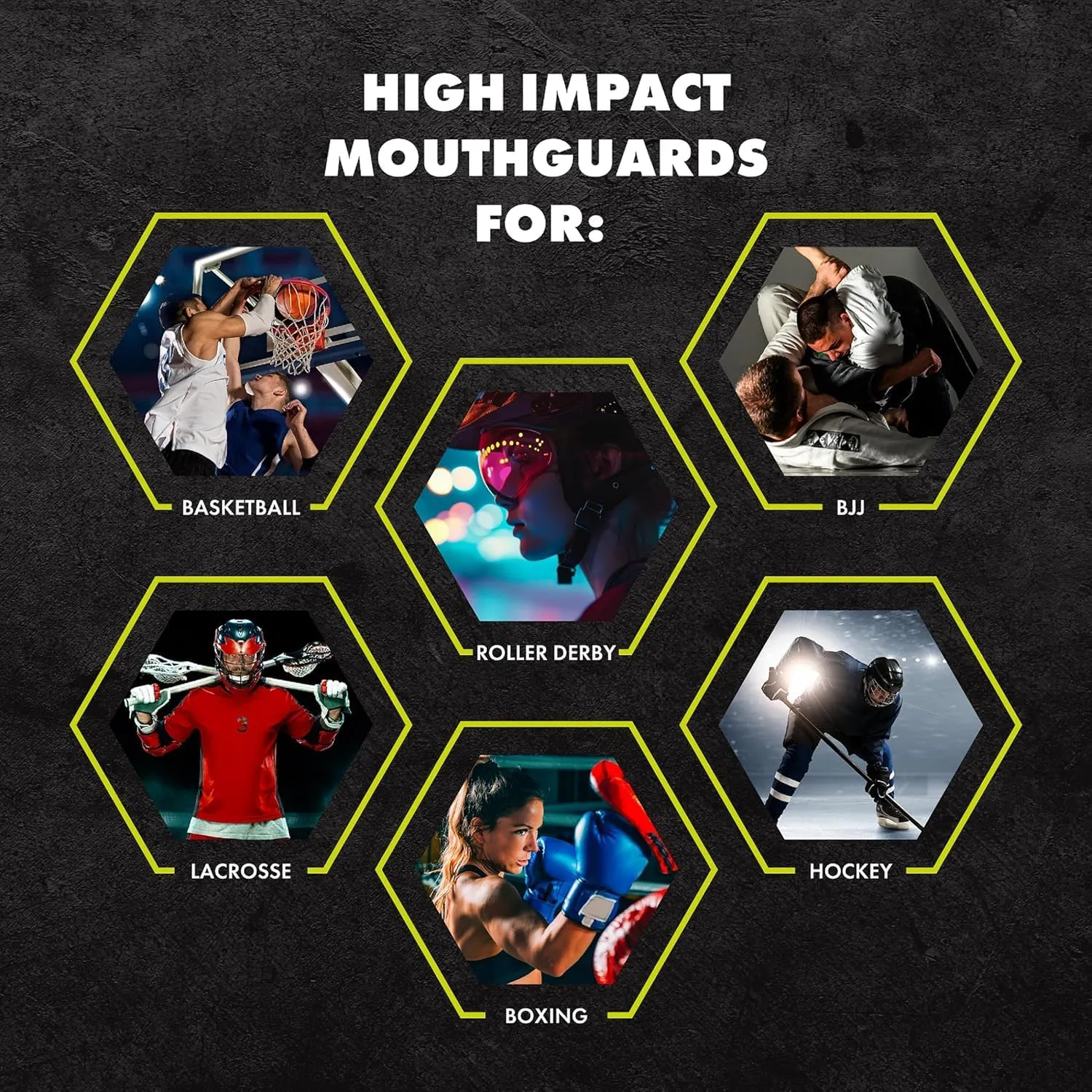 DAMAGE CONTROL High-Impact Mouth Guard – Sports Mouthguard for Boxing, Football, Hockey, Lacrosse & Basketball, Protects Teeth & Jaw, Protective Mouthpiece for Adults & Youth