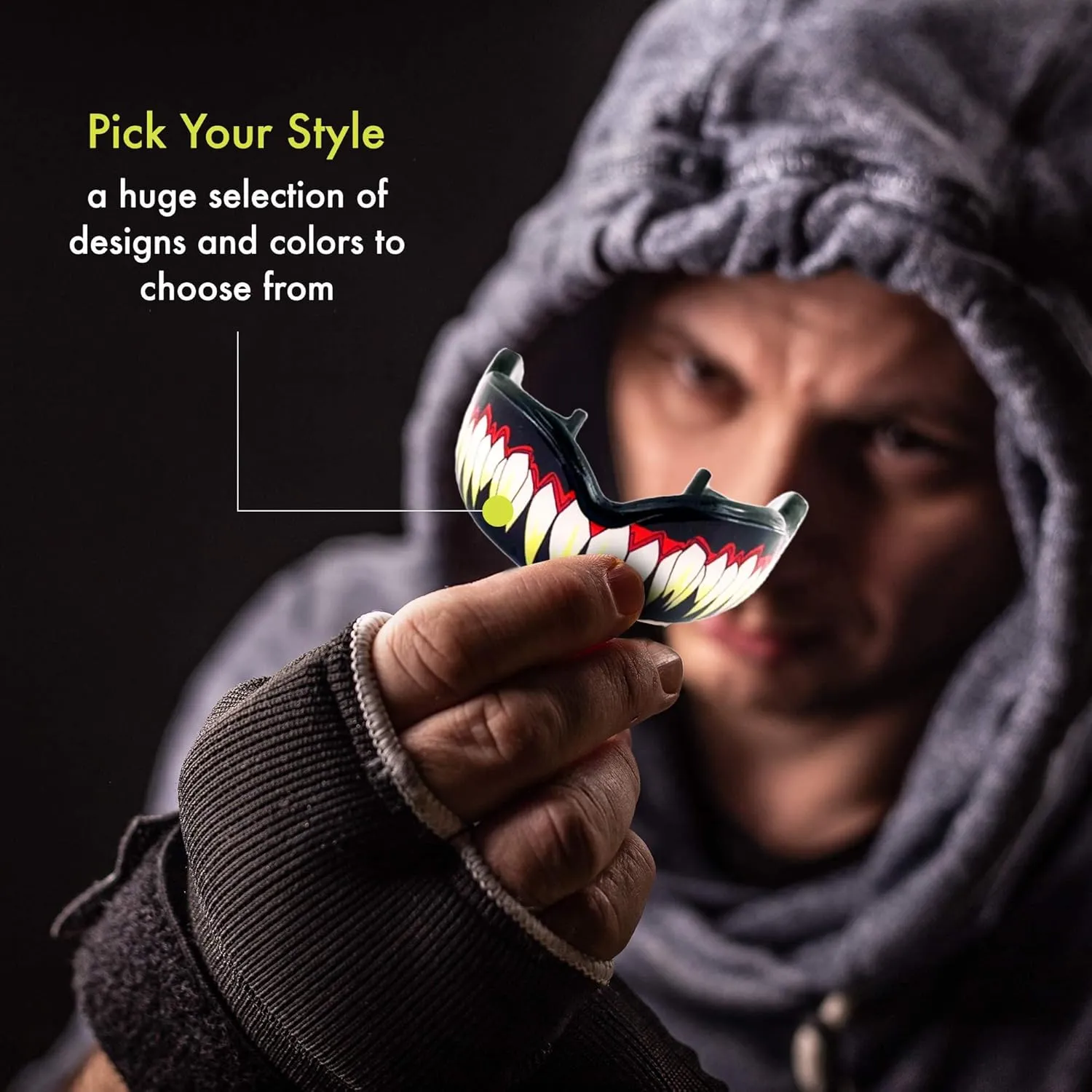 DAMAGE CONTROL High-Impact Mouth Guard – Sports Mouthguard for Boxing, Football, Hockey, Lacrosse & Basketball, Protects Teeth & Jaw, Protective Mouthpiece for Adults & Youth