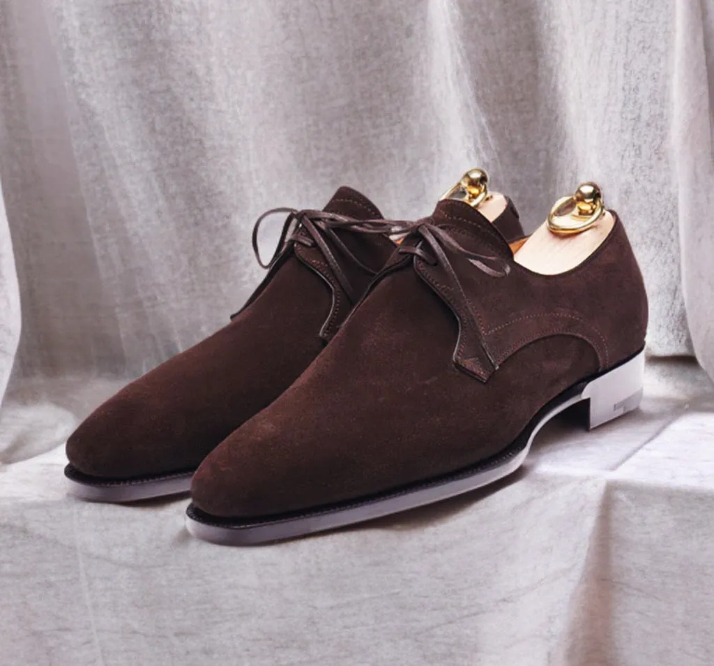 Dark Brown Suede leather derby