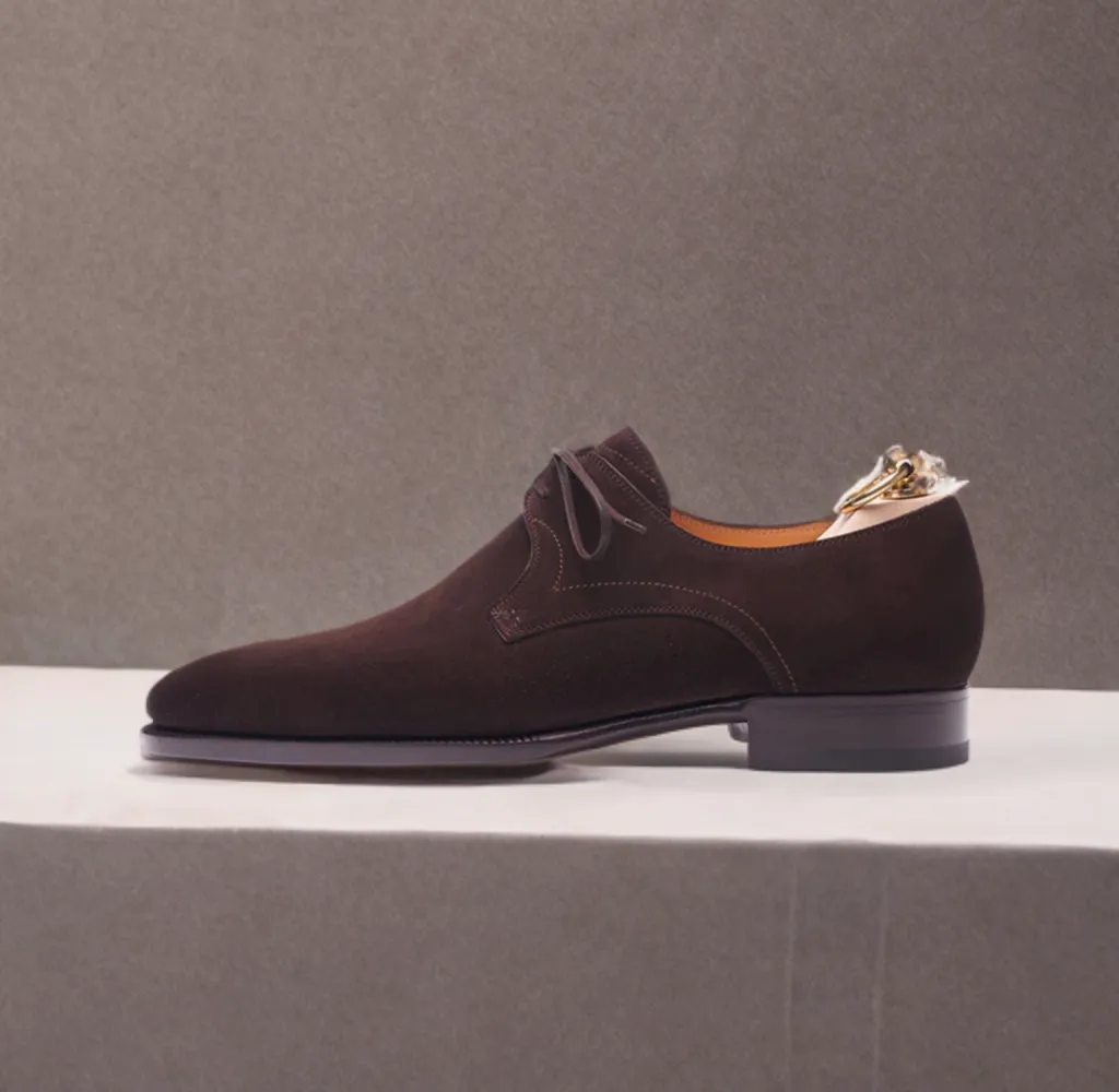 Dark Brown Suede leather derby