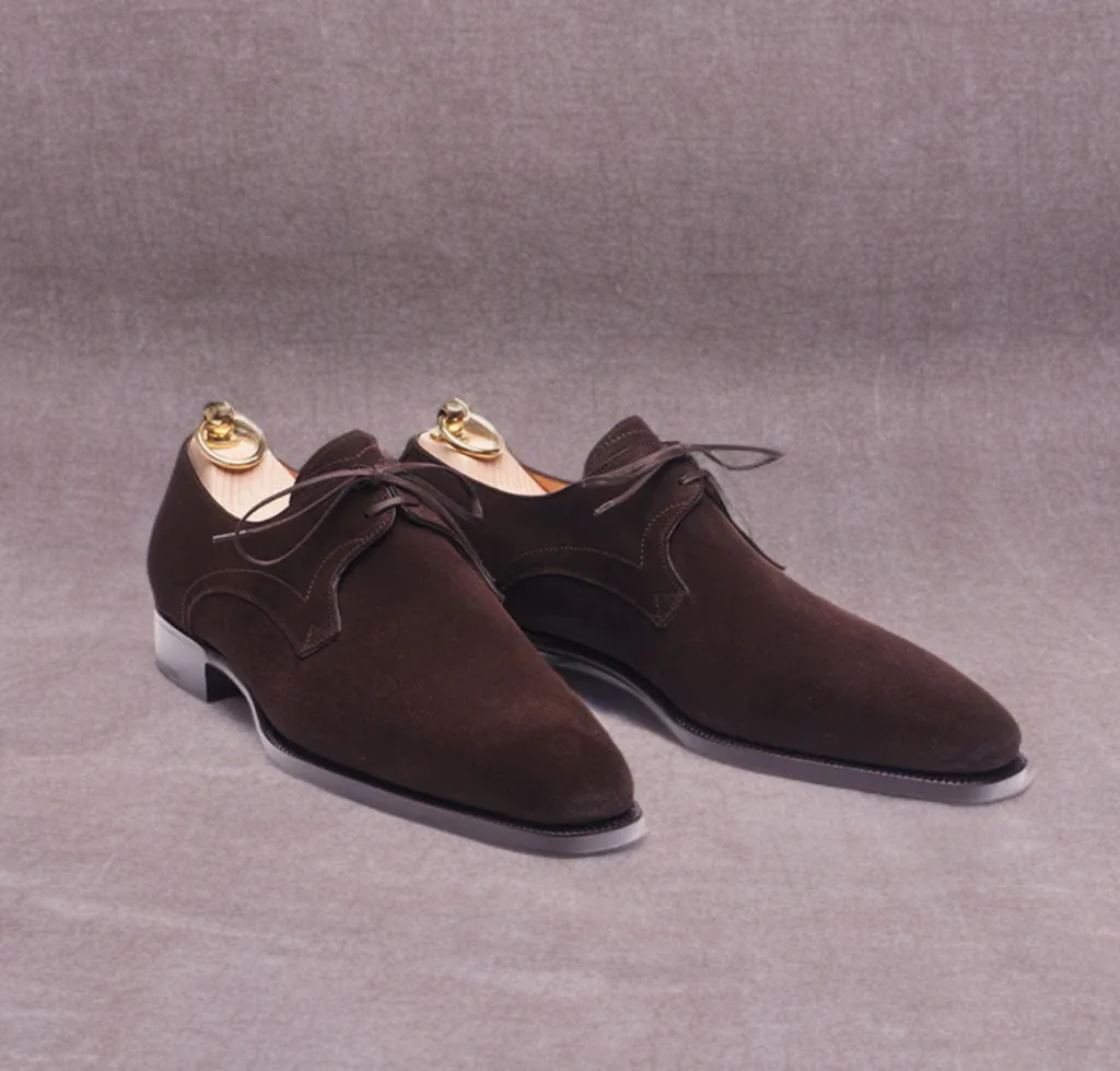 Dark Brown Suede leather derby