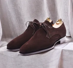 Dark Brown Suede leather derby