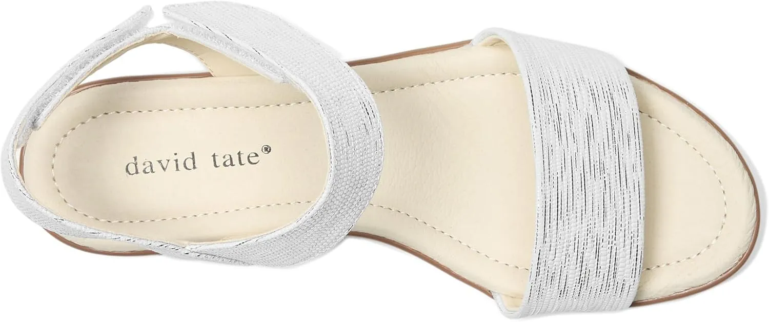 David Tate Womens Scala Adjustable Leather Slingback Sandals