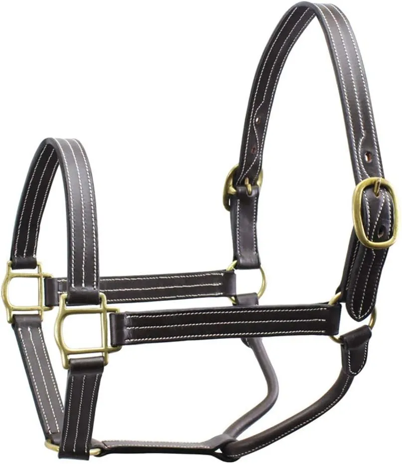 Derby Originals Cambridge Triple Stitched Leather Horse Stable Halter - Multiple Sizes Available