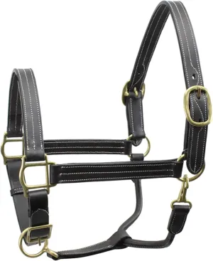 Derby Originals English Opulence Series - Liverpool - Fancy Stitch Padded Adjustable Leather Halter