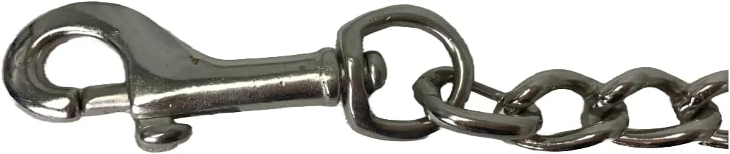 Derby Originals Multipurpose Crystal Inlay Leather Lead for Cattle, Horses, or Dogs with Chain and Swivel Snap and One-Year Limited Warranty