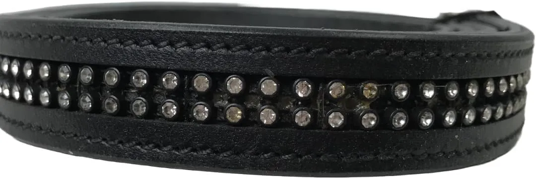 Derby Originals Multipurpose Crystal Inlay Leather Lead for Cattle, Horses, or Dogs with Chain and Swivel Snap and One-Year Limited Warranty
