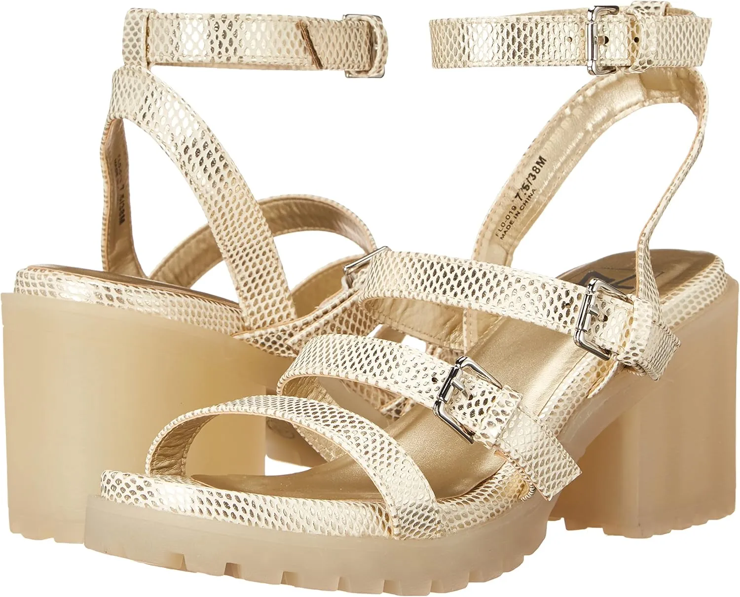 Dirty Laundry Women's France Cloud Snake Heeled Sandal
