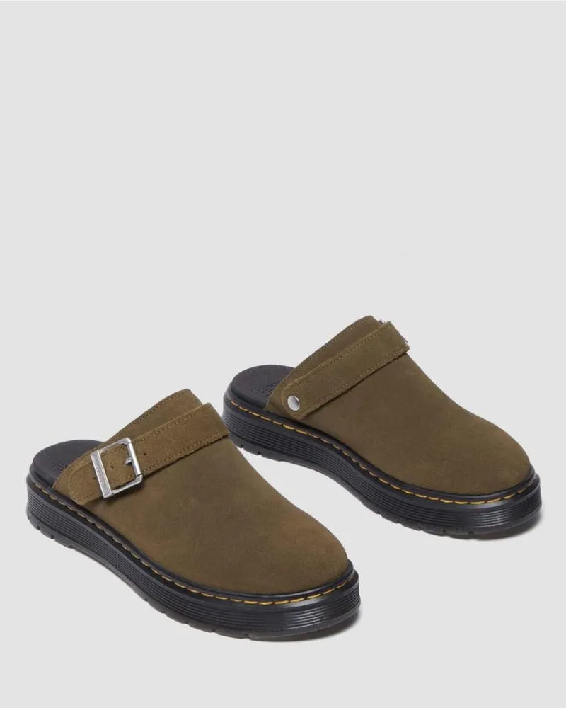 Dr. Martens Brookline Mule - DMS Olive Bronx Suede