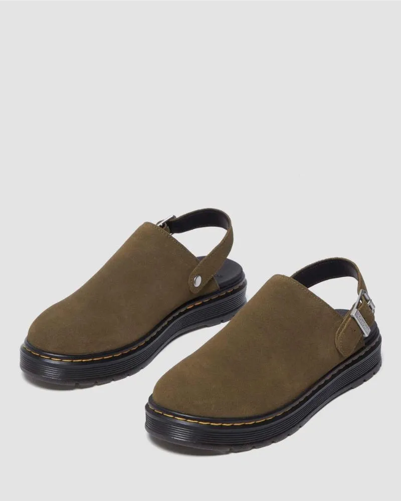 Dr. Martens Brookline Mule - DMS Olive Bronx Suede