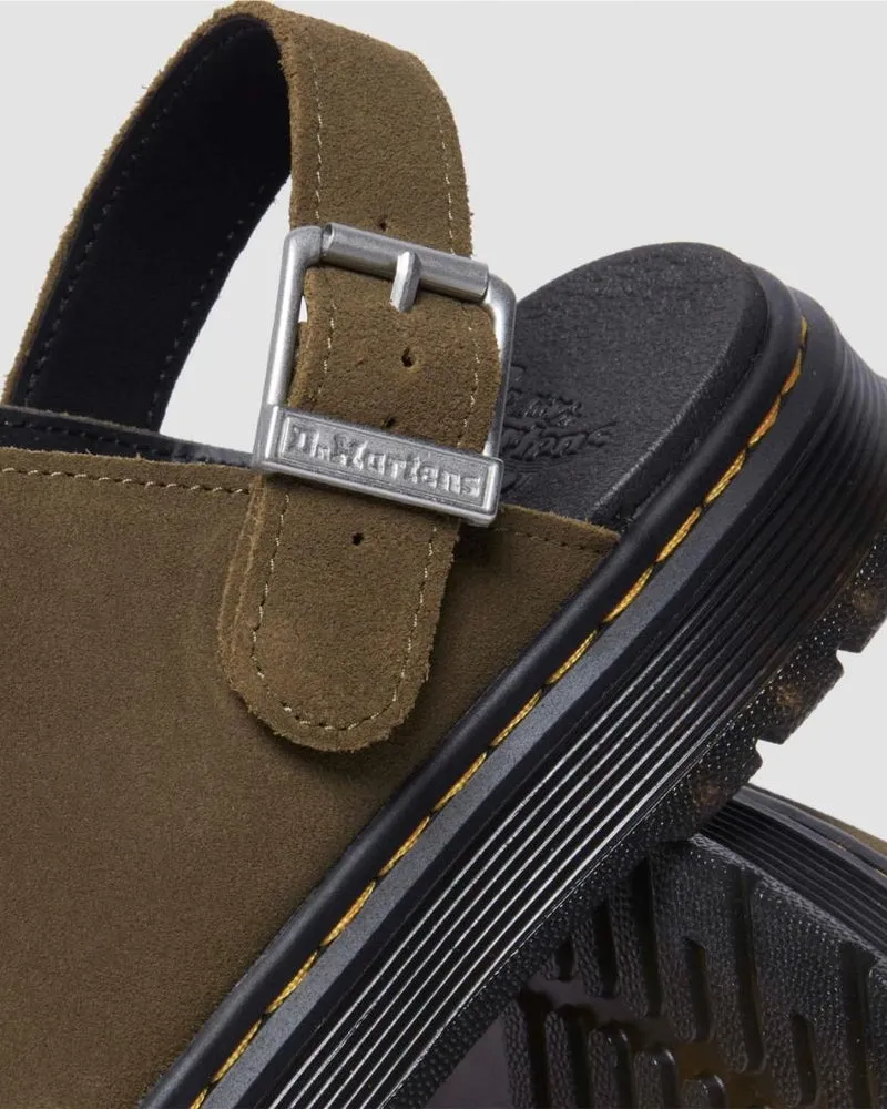 Dr. Martens Brookline Mule - DMS Olive Bronx Suede