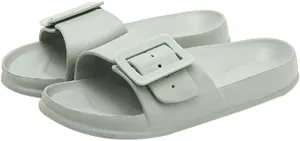 Epsion Women's Comfort Sandal Adjustable Buckle Flat Slipper Outdoor Slides with Arch Support Summer Beach Home Casual Sandles