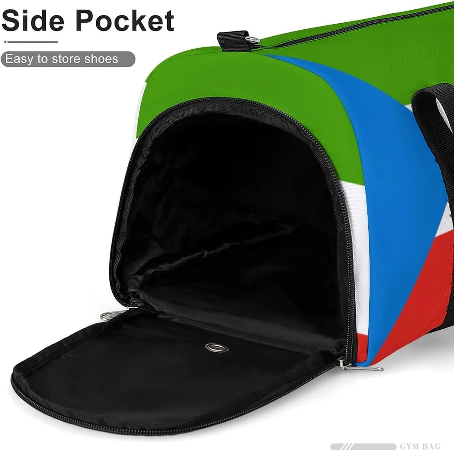 Equatorial Guinea Flag Duffel for Boys Girls with Shoe Compartment and Wet Pocket