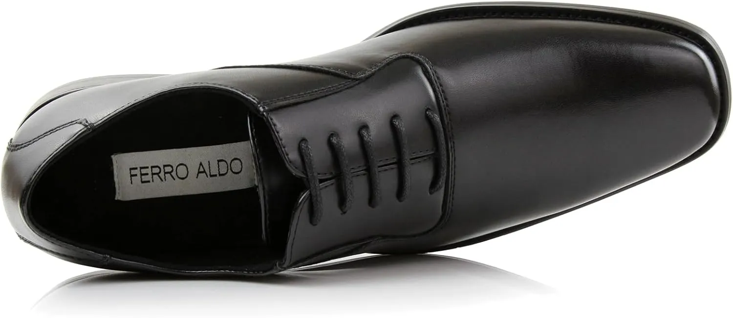 Ferro Aldo Alvin MFA19696 Men's Plain Square-Toe Derby Dress Shoes