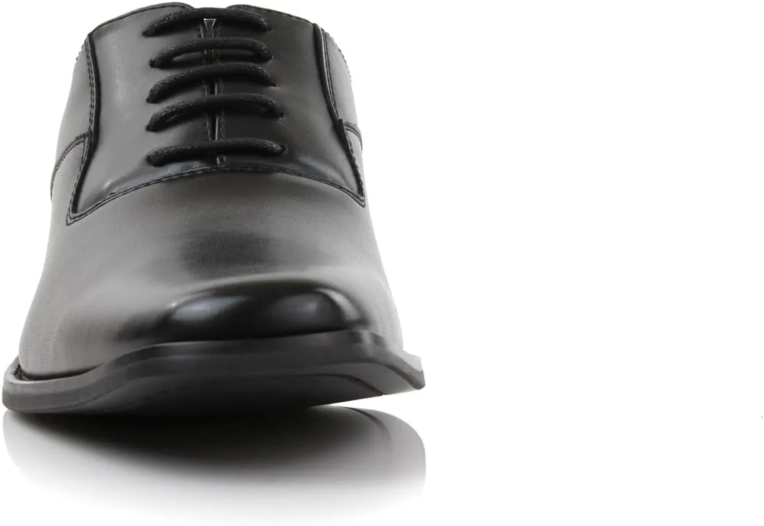 Ferro Aldo Alvin MFA19696 Men's Plain Square-Toe Derby Dress Shoes