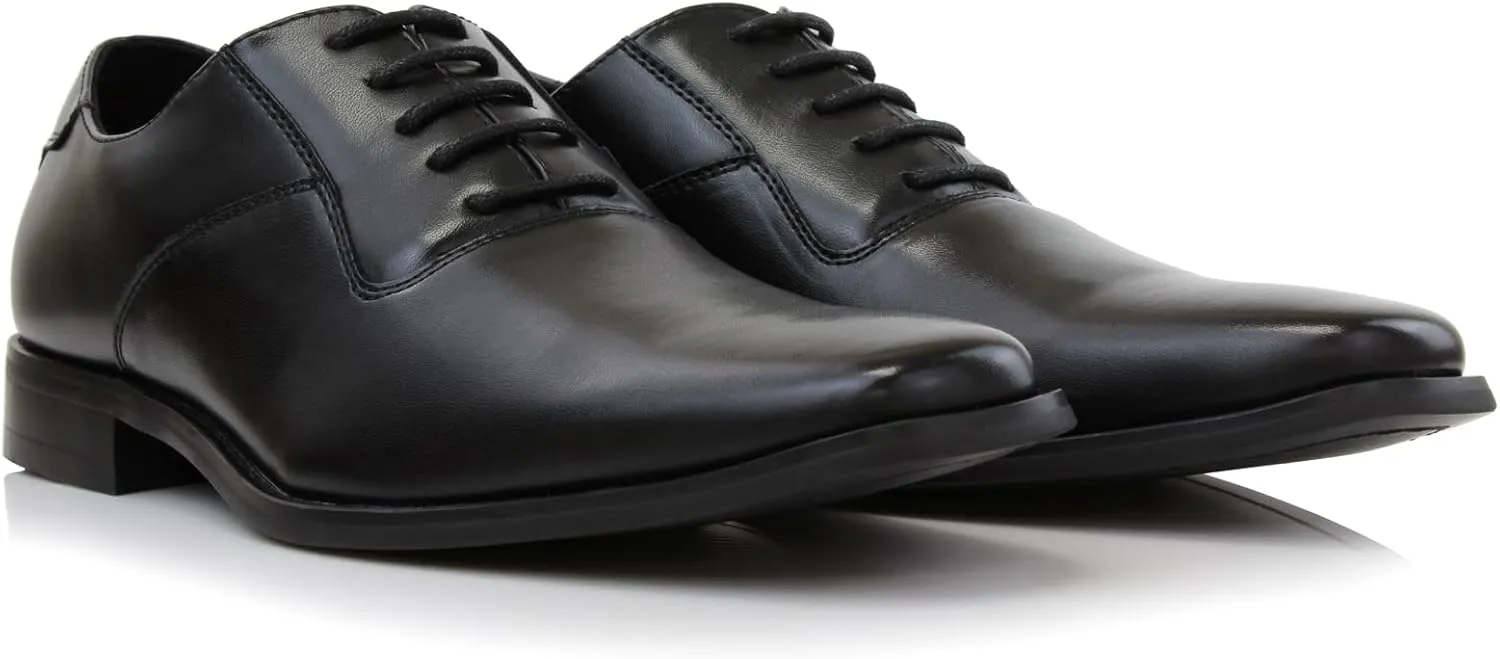 Ferro Aldo Alvin MFA19696 Men's Plain Square-Toe Derby Dress Shoes
