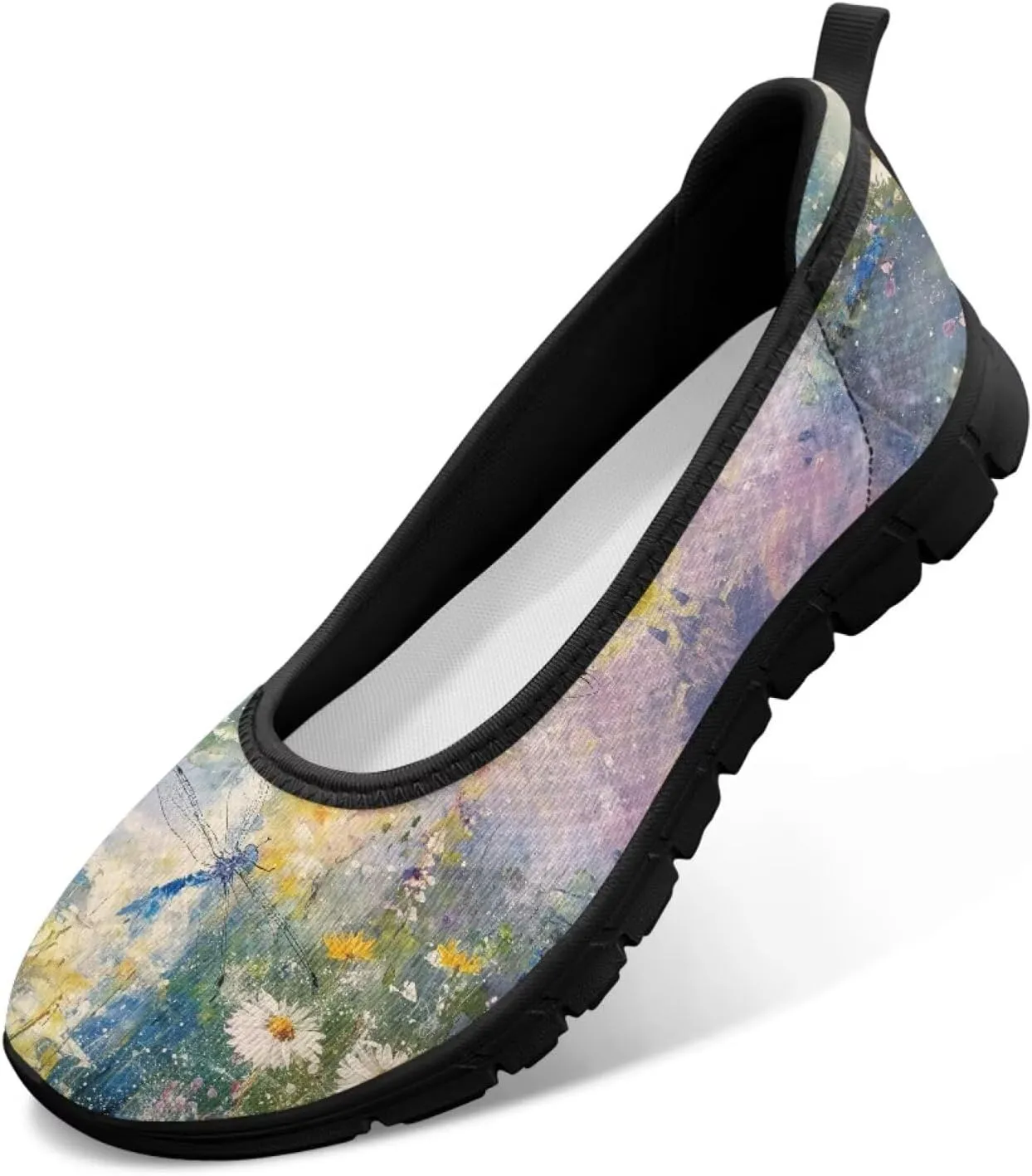 Flat Walking Sneakers Animal Print Womens Loafers Comfort Lightweight Non Slip Workout Gym Nurse Shoes Ladies Fashion Casual Outfit Loafer Sneaker