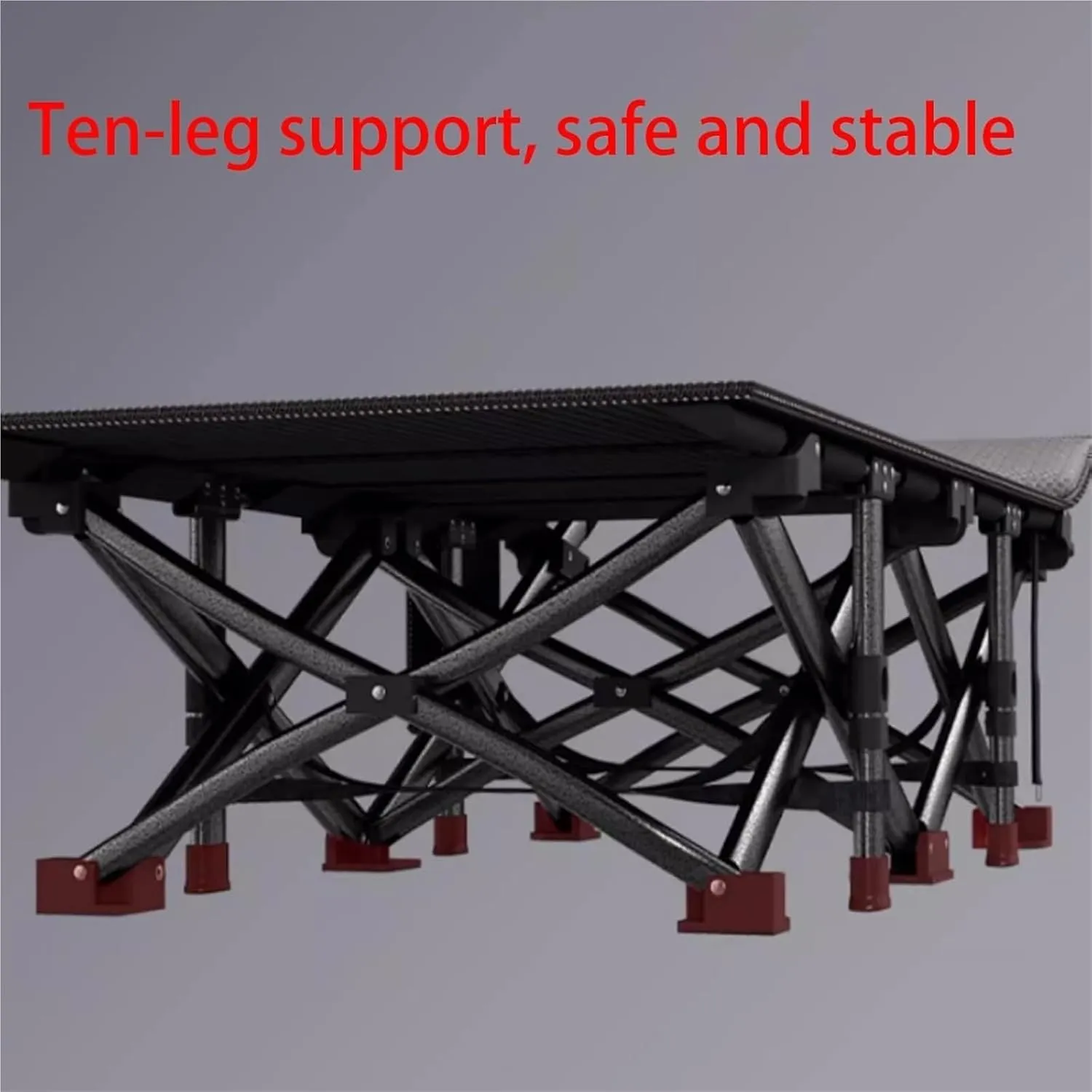 Folding Camping Cot,Camping Cot for Adults, 1200D Oxford Fabric 661lbs Load Capacity Portable Rollaway Sleeping Cot with Carry Bag