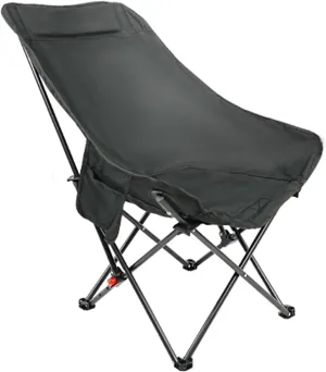 Folding Chairs for Outside, Three-Level Adjustable Height with backrest, Comfortable and Widened Folding seat, Camping Chairs, Portable Recliner, Beach Fishing Picnic Chair(Black)