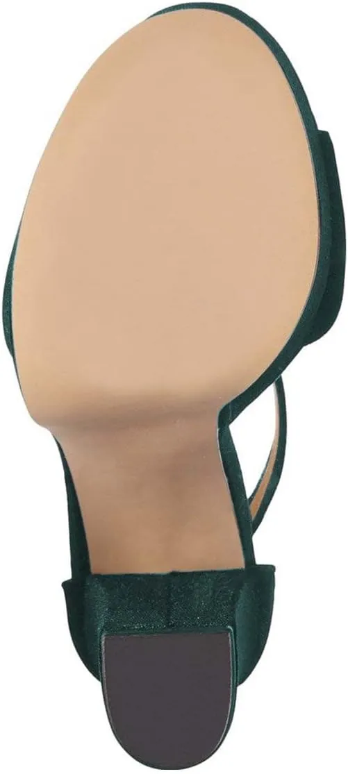 FSJ Women Sexy Ankle Strap Platform Sandal Chunky High Heel Open Toe Summer Shoe Size 4-15 M US