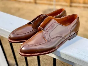 Handmade Brown Leather Derby Dress Shoes for Men