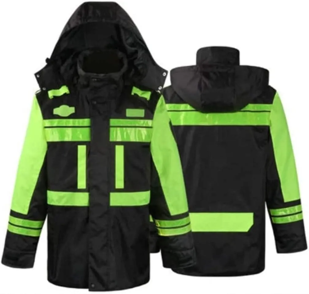Hi Vis Vests, Waterproof Reflective Suit, Jacket Rainproof High Visibility Detachable Inner Reflective Safety Vest
