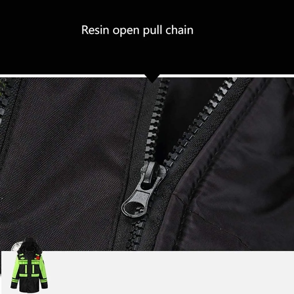 Hi Vis Vests, Waterproof Reflective Suit, Jacket Rainproof High Visibility Detachable Inner Reflective Safety Vest