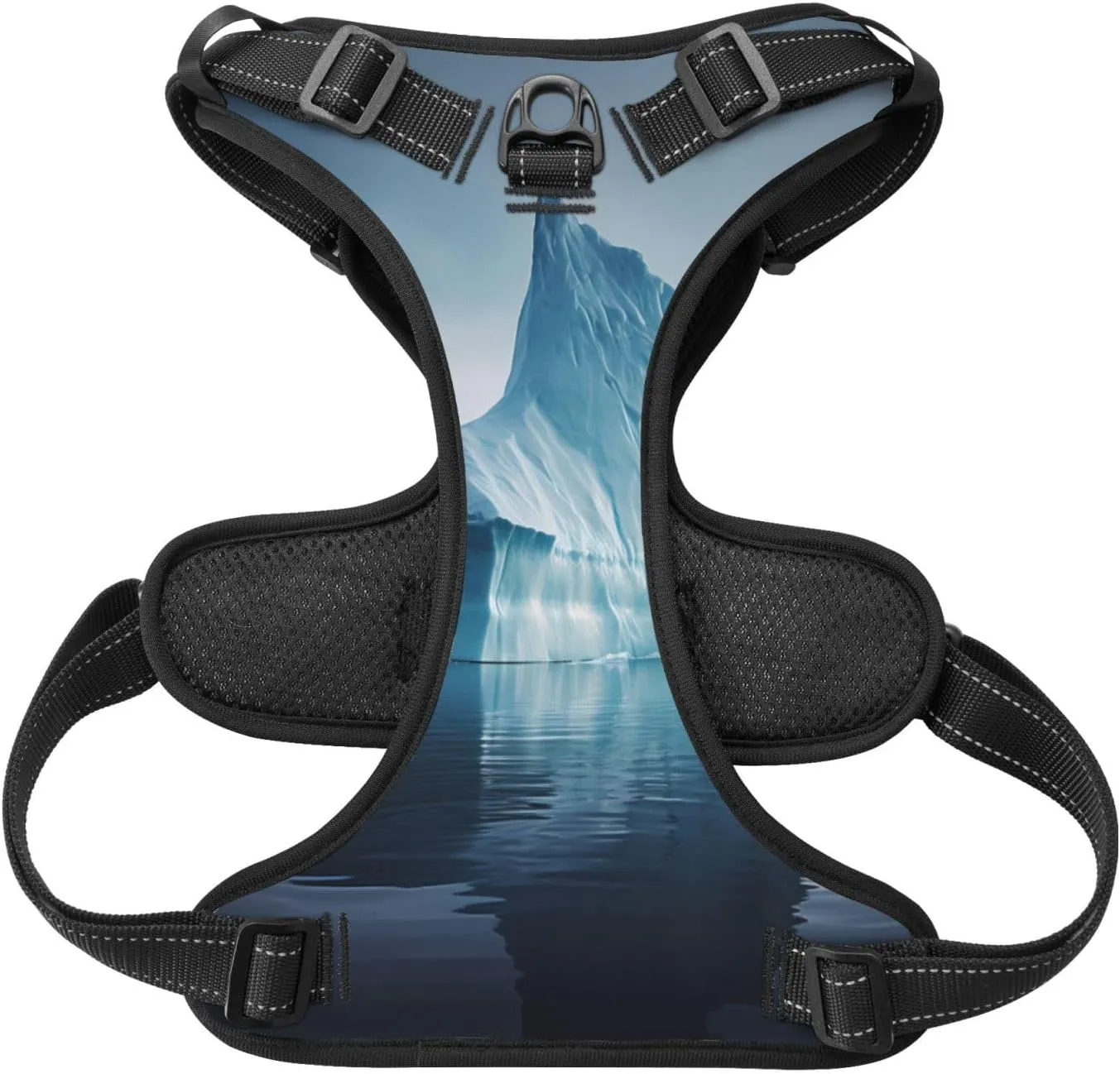 Icebergs Medium Printed pet Traction Vest - Ideal for Dog Walking, Hiking, Daily Travel