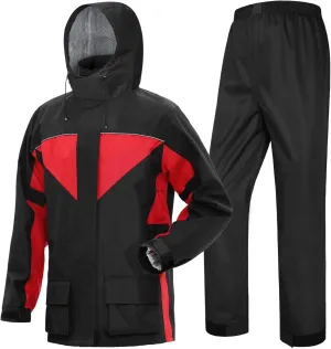 iCreek Motorcycle Rain Suit for Men and Women Waterproof Anti-storm Raincoat High Visibility Rain Gear