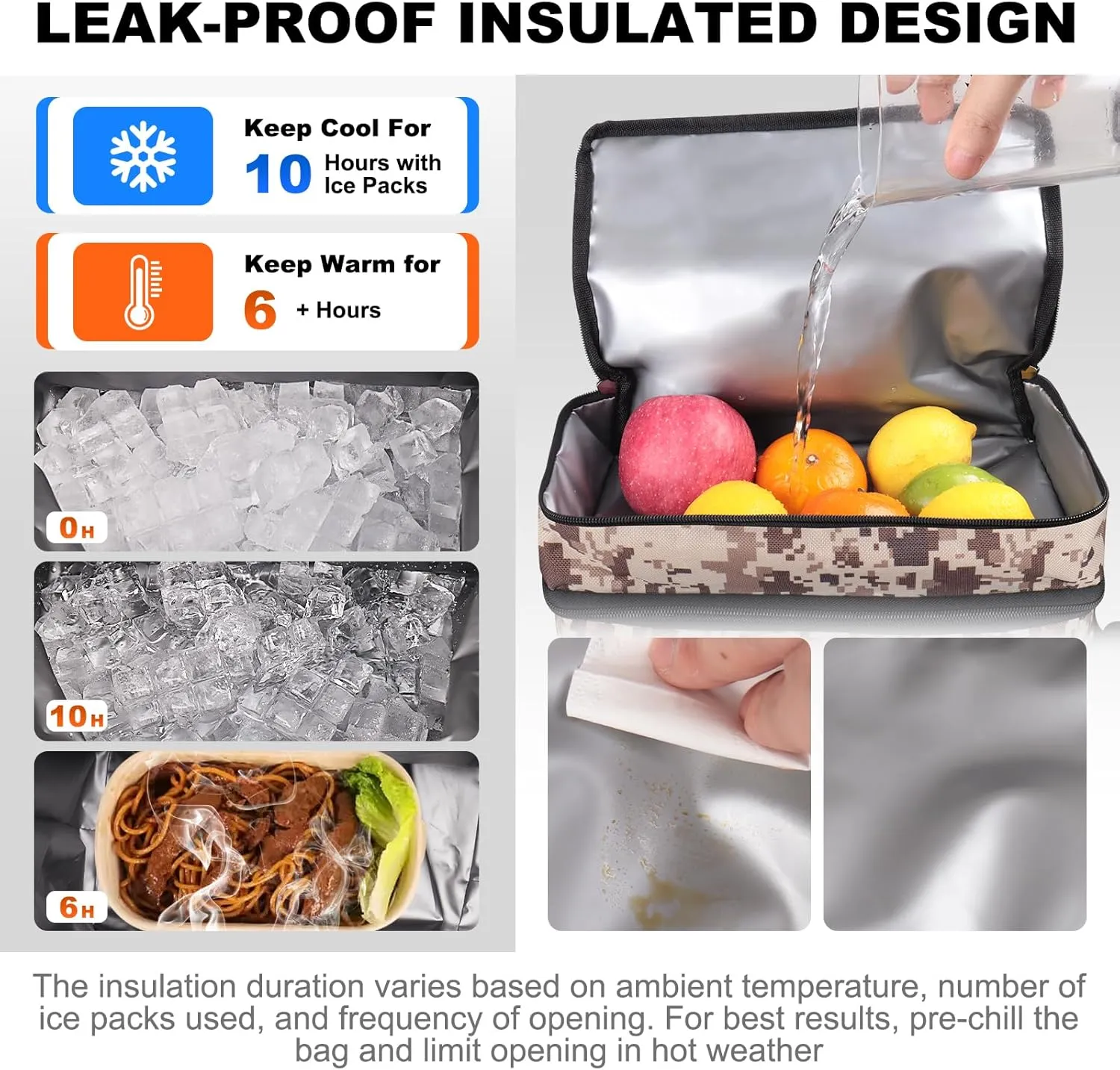 Insulated Cooler Backpack Waterproof Leak-Proof Over-Size Storage for Picnic, Camping, Lunch, Large Soft Cooler Bag Outdoor
