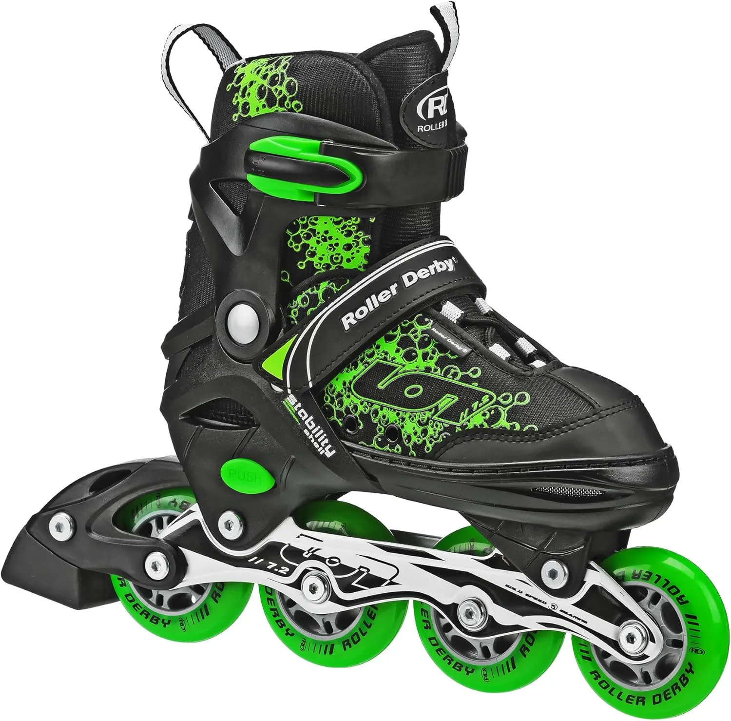 Ion 7.2 Boy's Adjustable Inline Skates with Tri-Pack Protective Gear