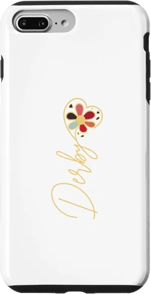iPhone 7 Plus/8 Plus Derby Day Fashion Golden Flowers Horse Racing Case