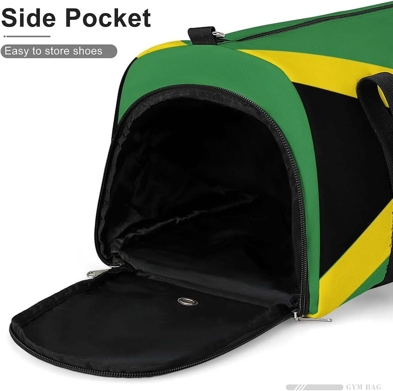 Jamaican Flag Duffel Bag for Boys Girls with Wet Pocket Shoe Compartment